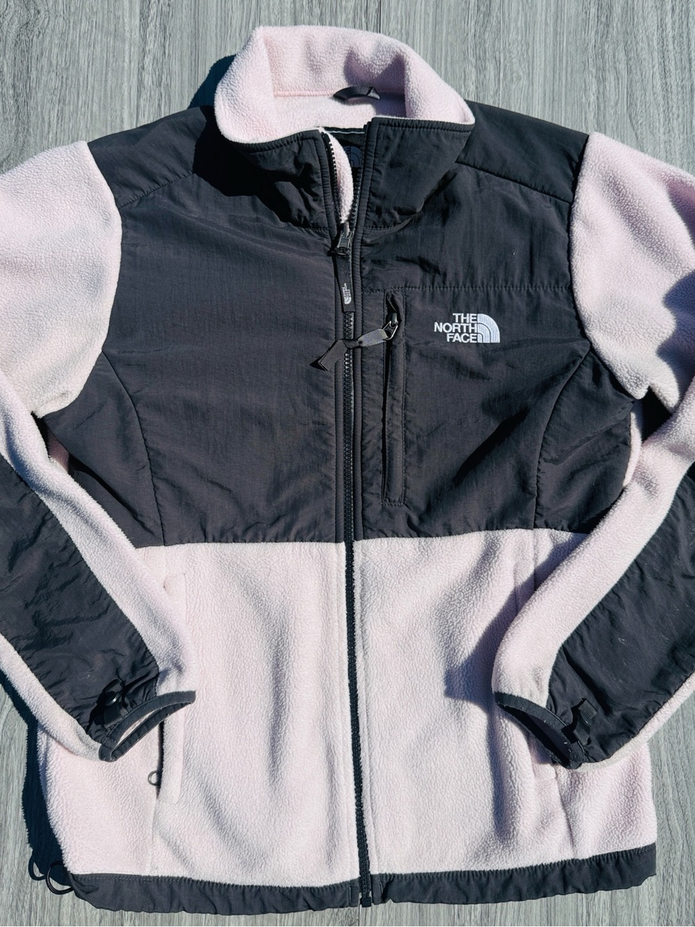 The North Face Women's Pink and Black Fleece Jacket